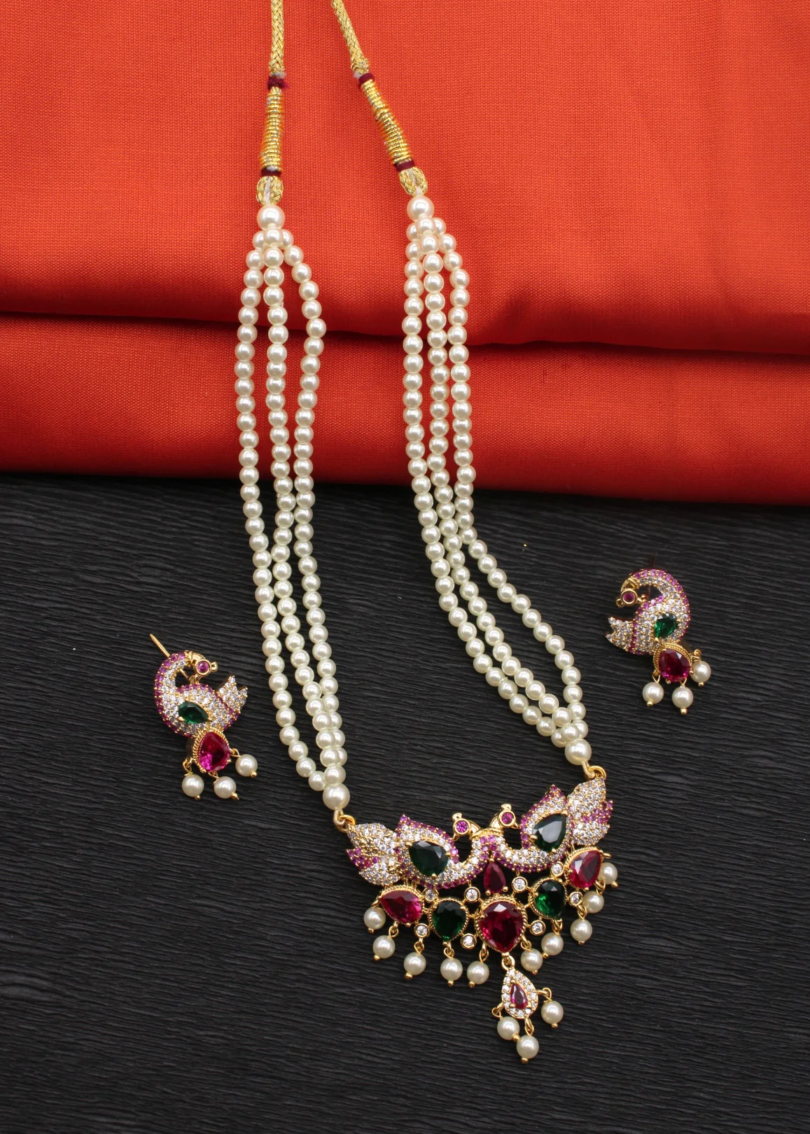 CLASSIC PEACOCK MOTI NECKLACE - Image 13