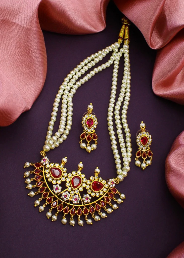 FLOWERET MOTI NECKLACE - Image 2