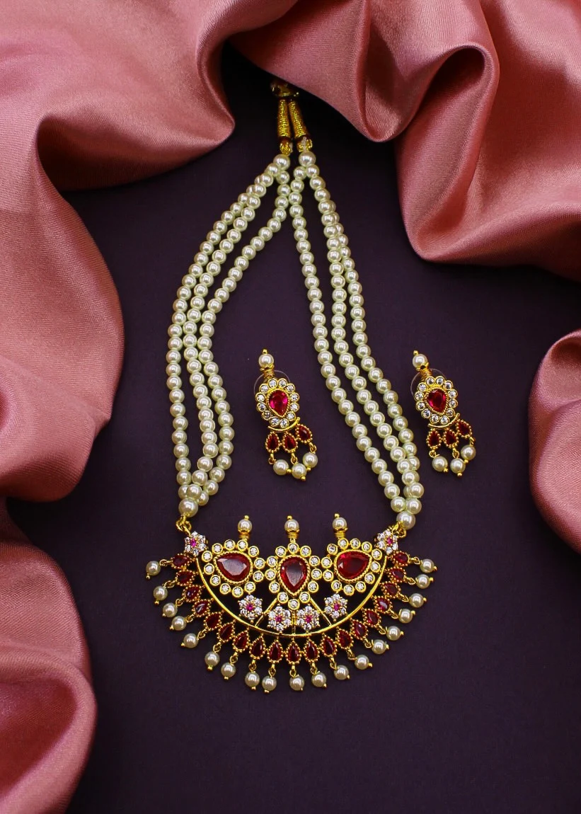 FLOWERET MOTI NECKLACE - Image 5
