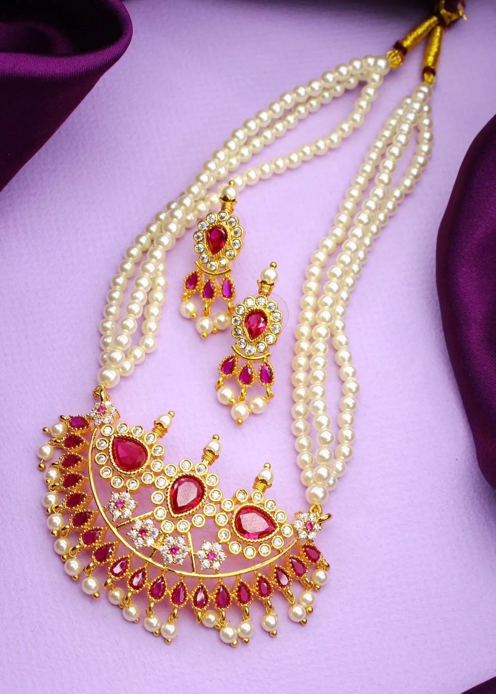 FLOWERET MOTI NECKLACE - Image 6