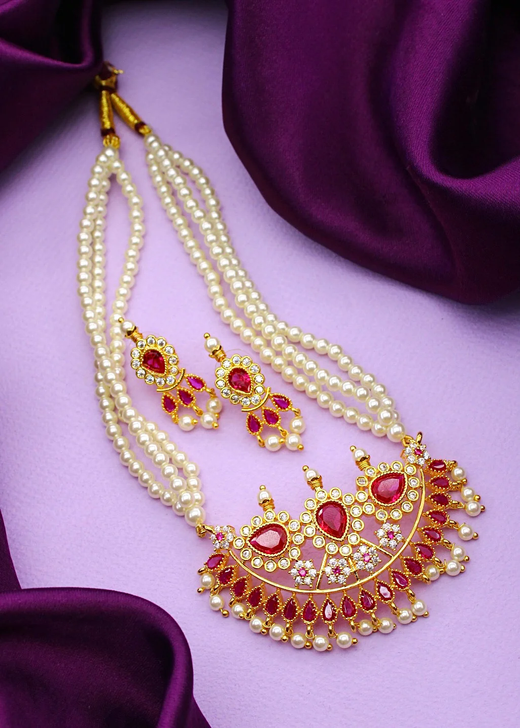 FLOWERET MOTI NECKLACE - Image 8