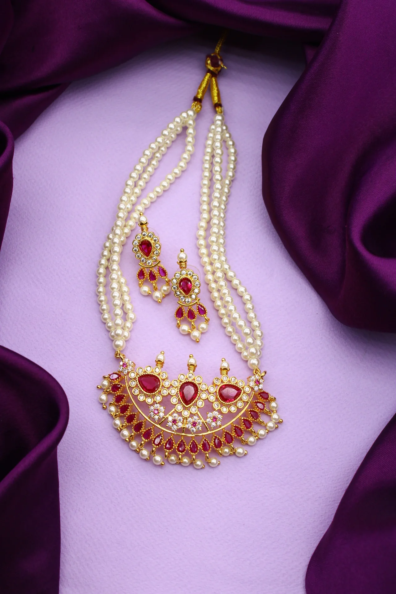 FLOWERET MOTI NECKLACE - Image 9