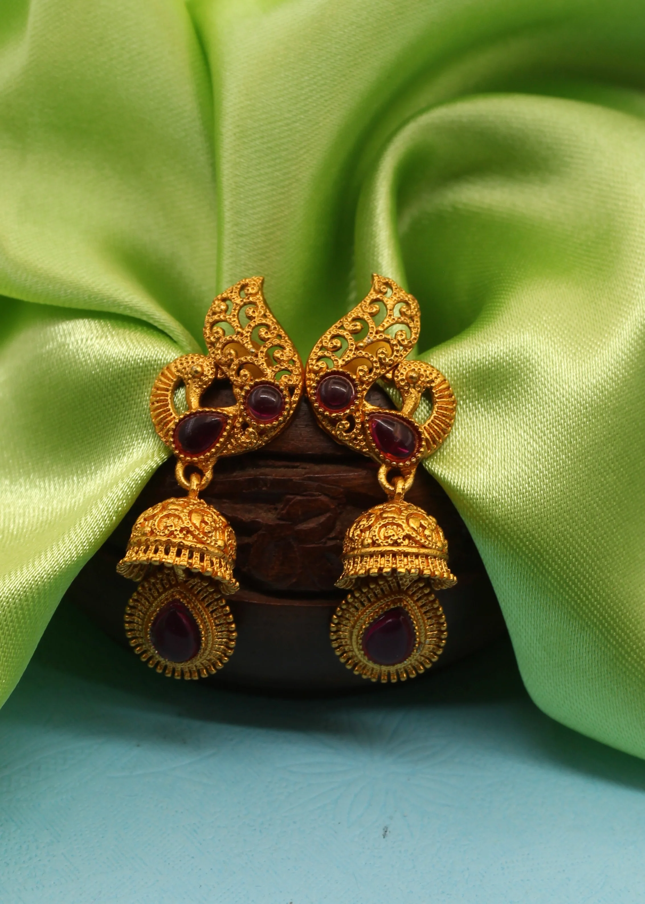 BEAUTIFUL PEACOCK EARRINGS - Image 3