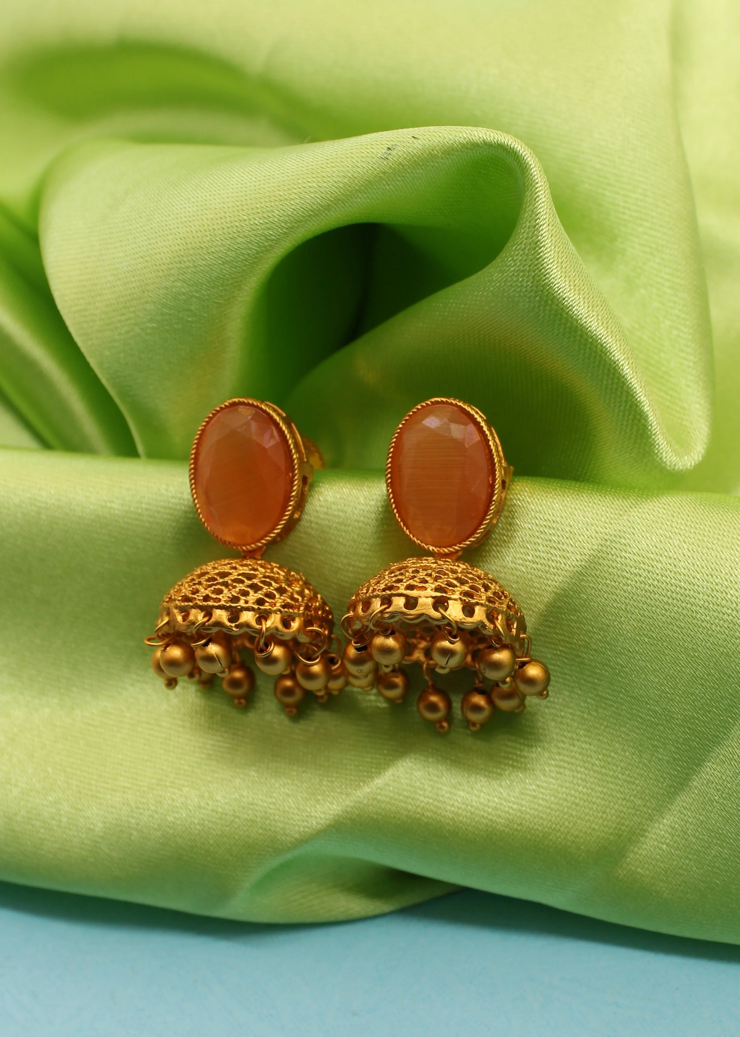 MULTI COLOURS JHUMKI EARRINGS - Image 2