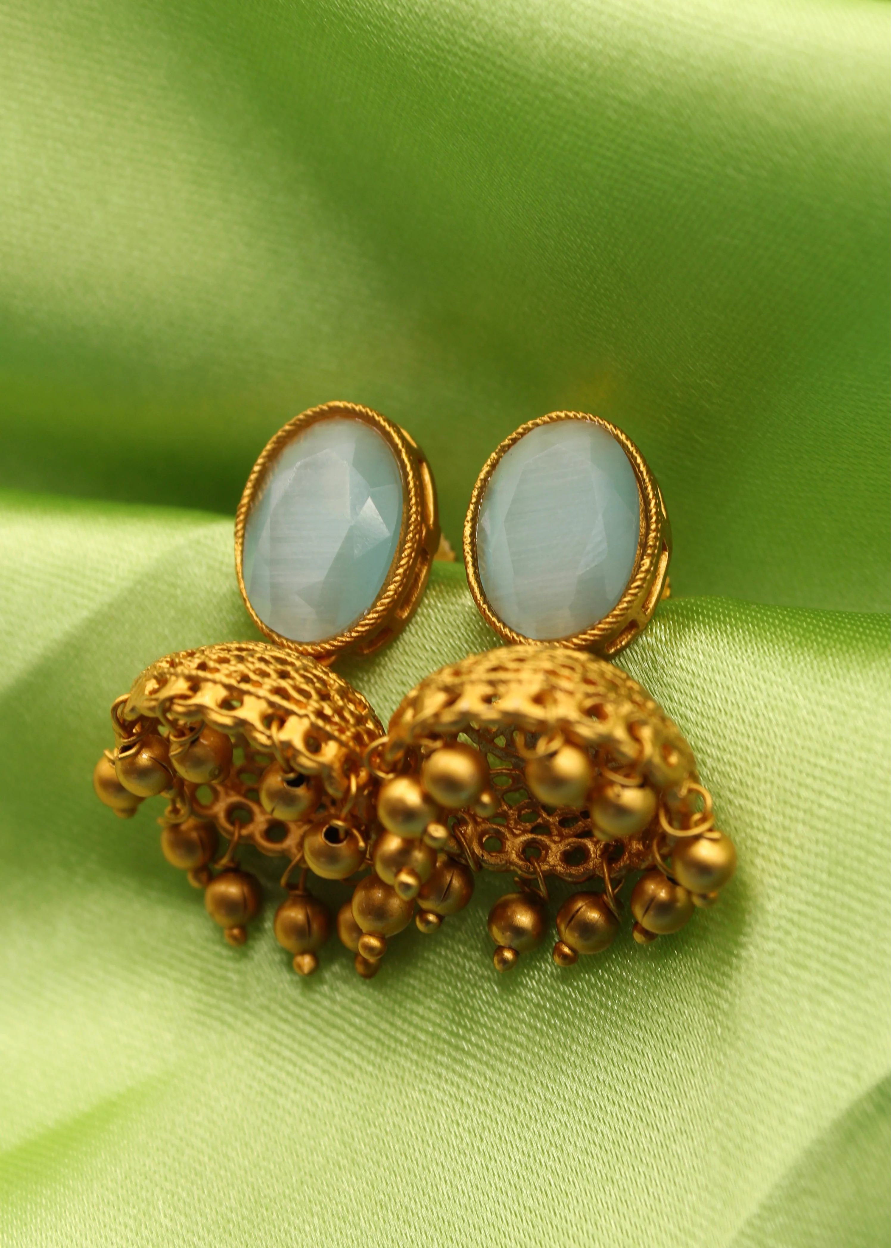 MULTI COLOURS JHUMKI EARRINGS - Image 8