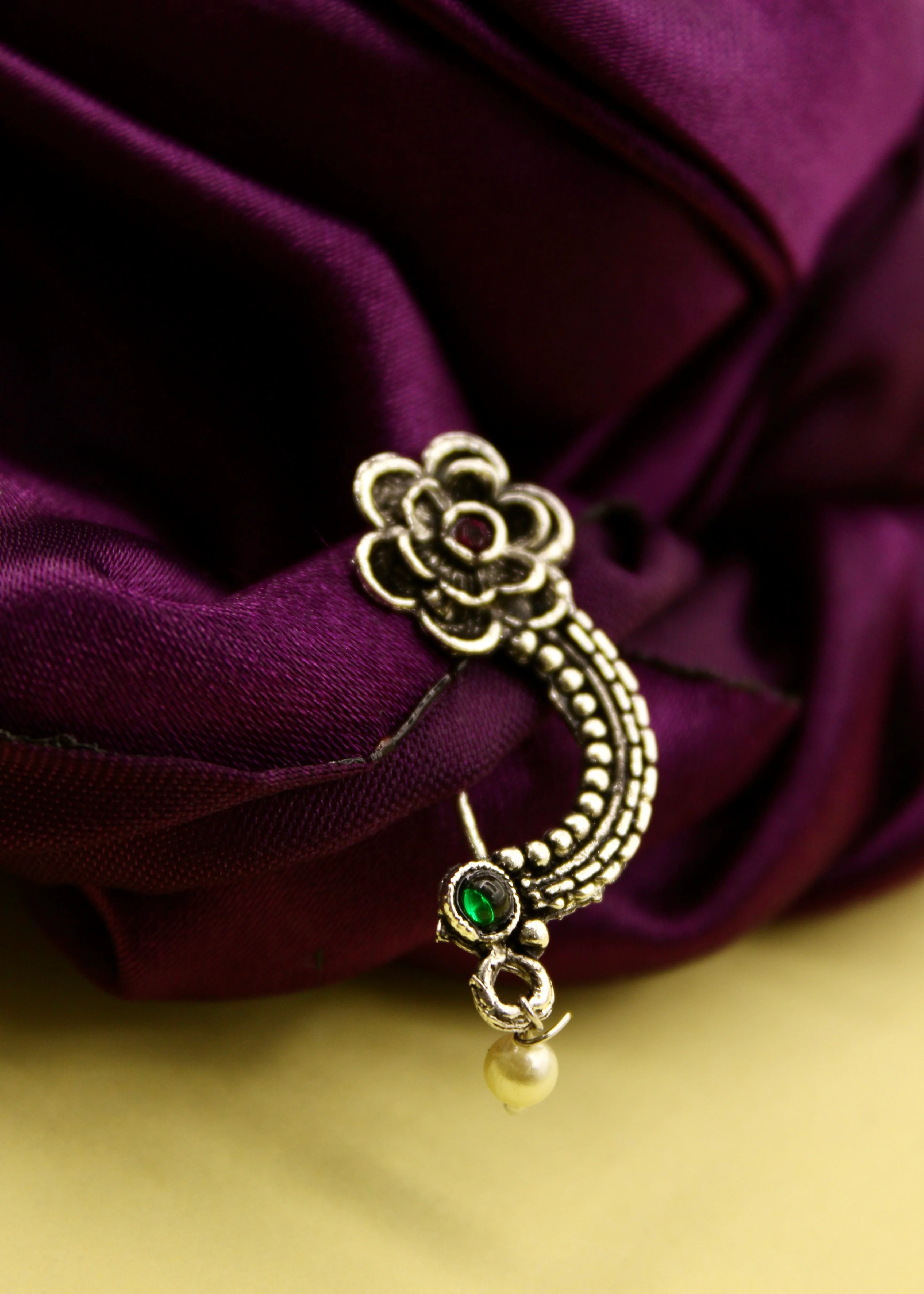 CHIC FLORET OXIDISED NATH - Image 2