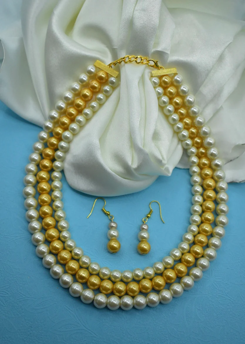 PARTY WEAR PEARL BEADS NECKLACE - Image 10