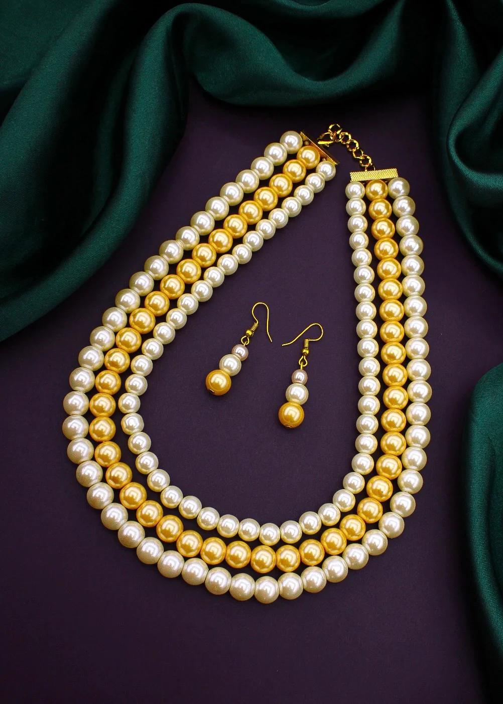 PARTY WEAR PEARL BEADS NECKLACE - Image 4