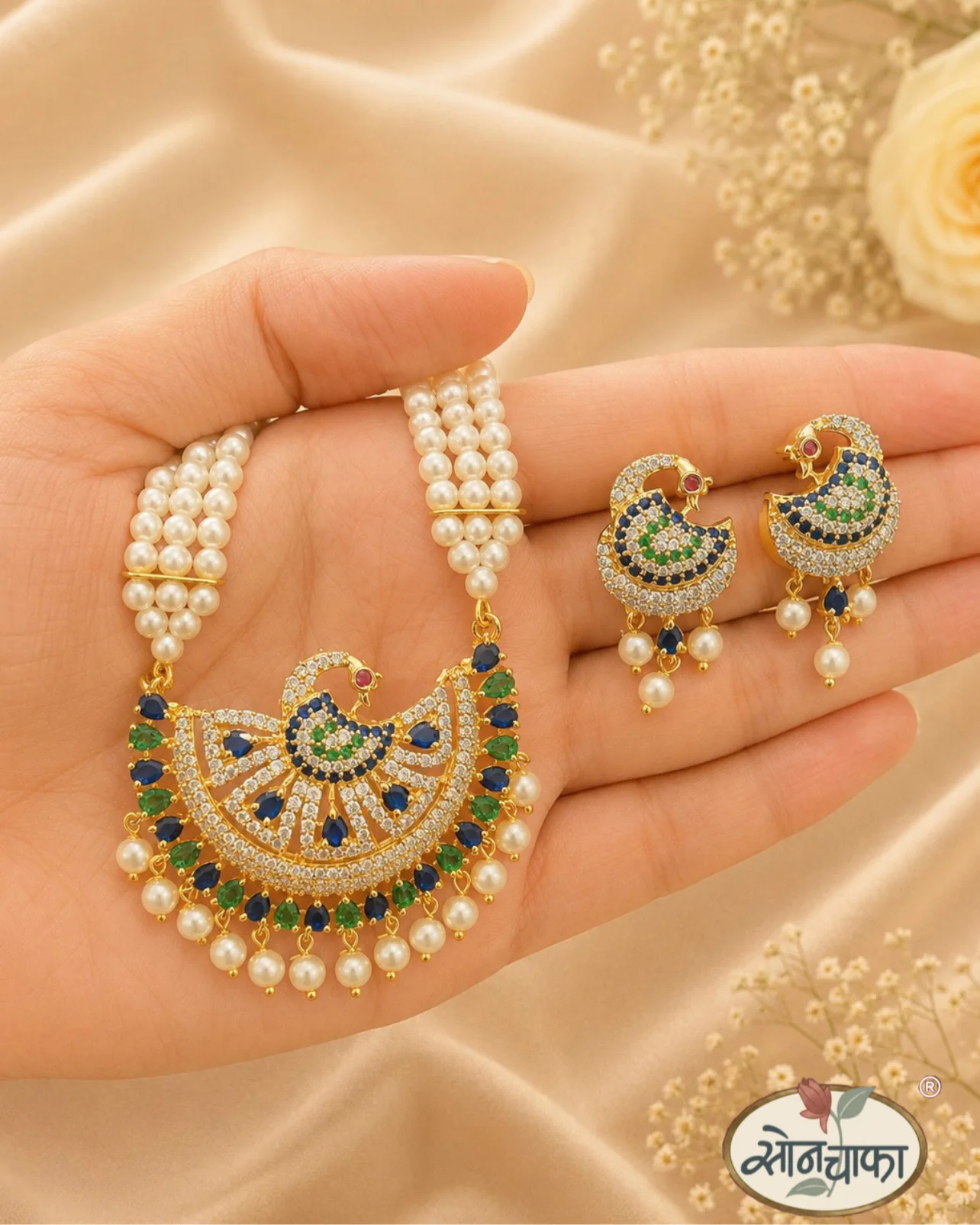 GRACEFUL PEACOCK NECKLACE - Image 2