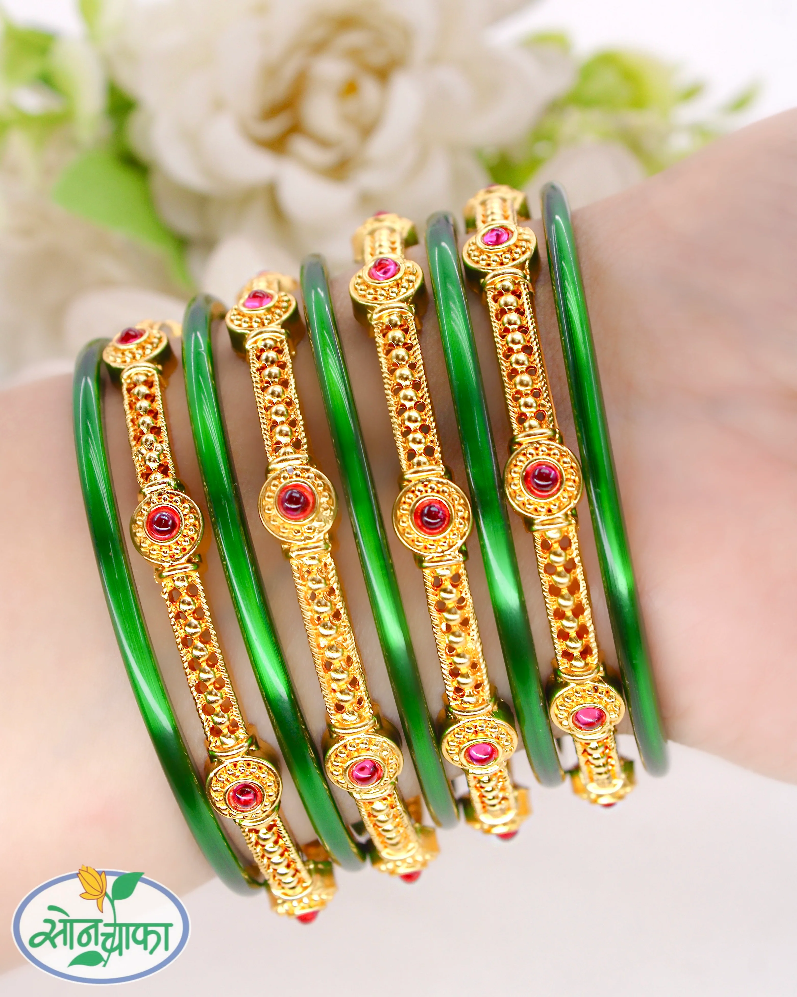 STONE DESIGNER BANGLES
