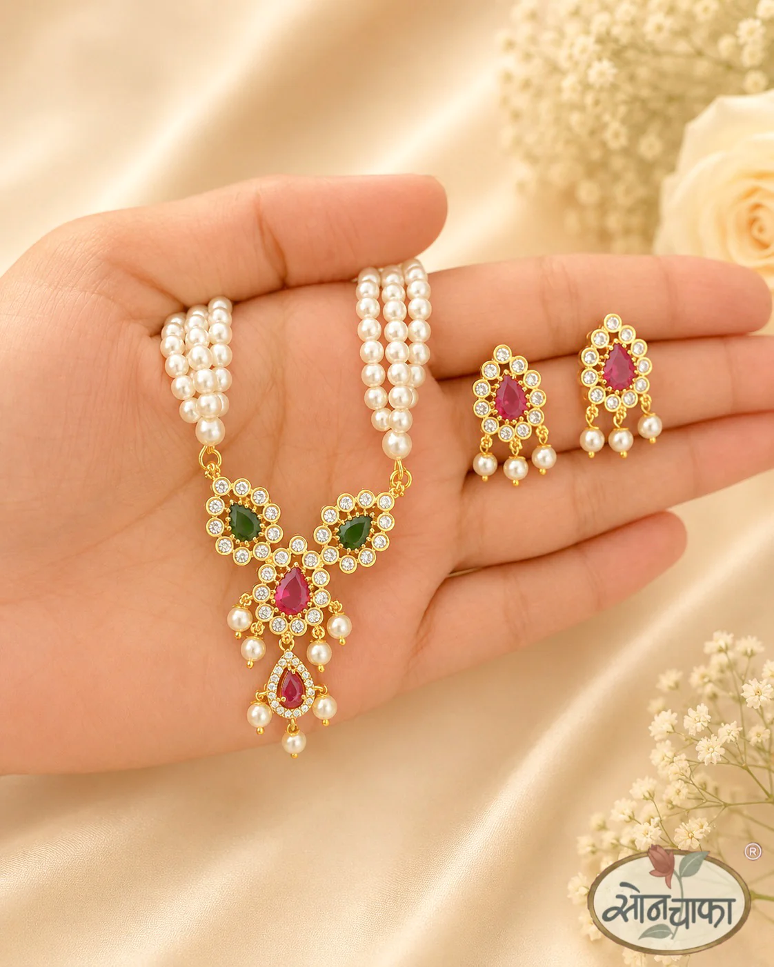 CHIC &FANCY PEARL NECKLACE