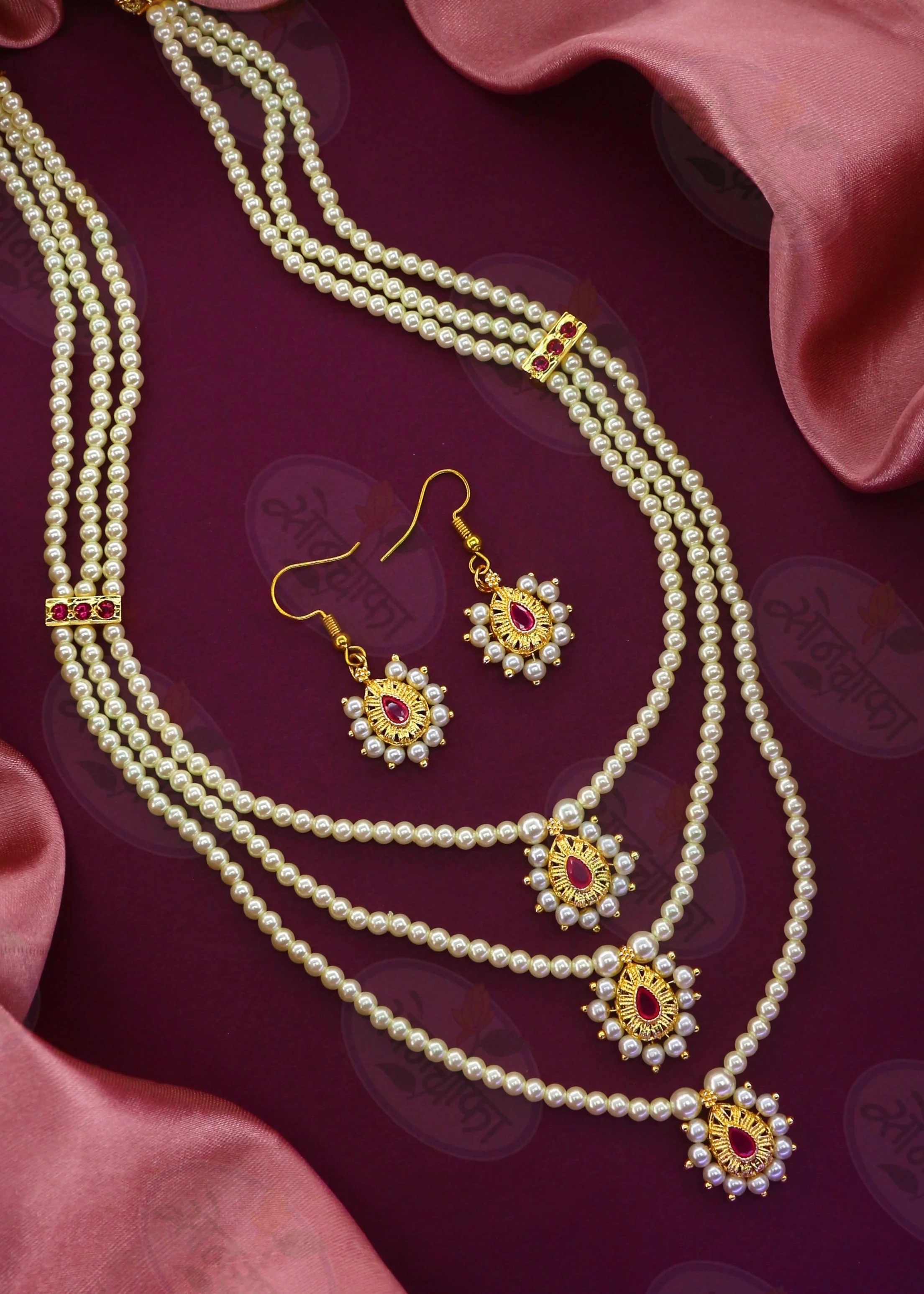 DROPLET DESIGNER MOTI NECKLACE - Image 3