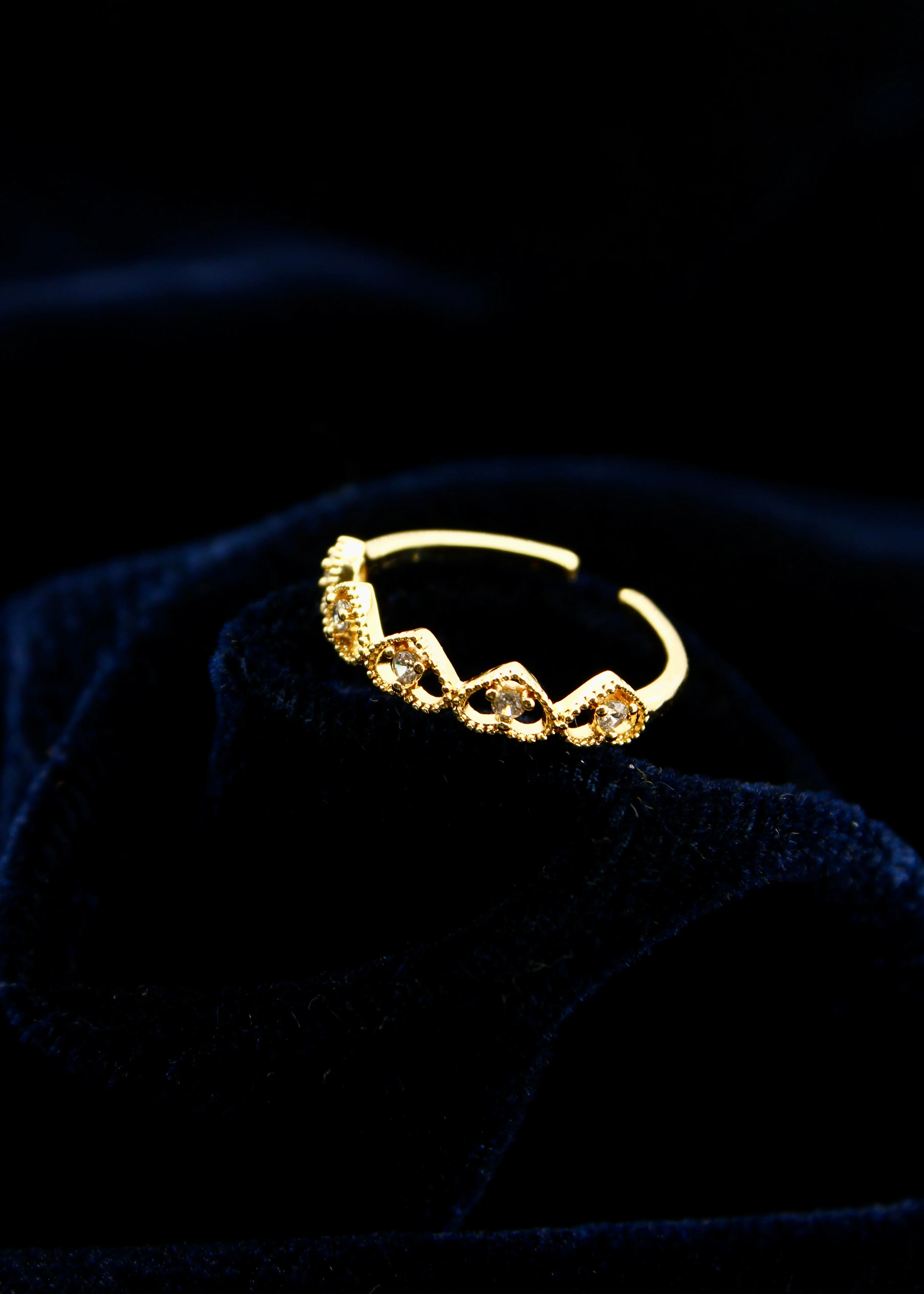 LOVELY HEARTS FINGER RING - Image 7