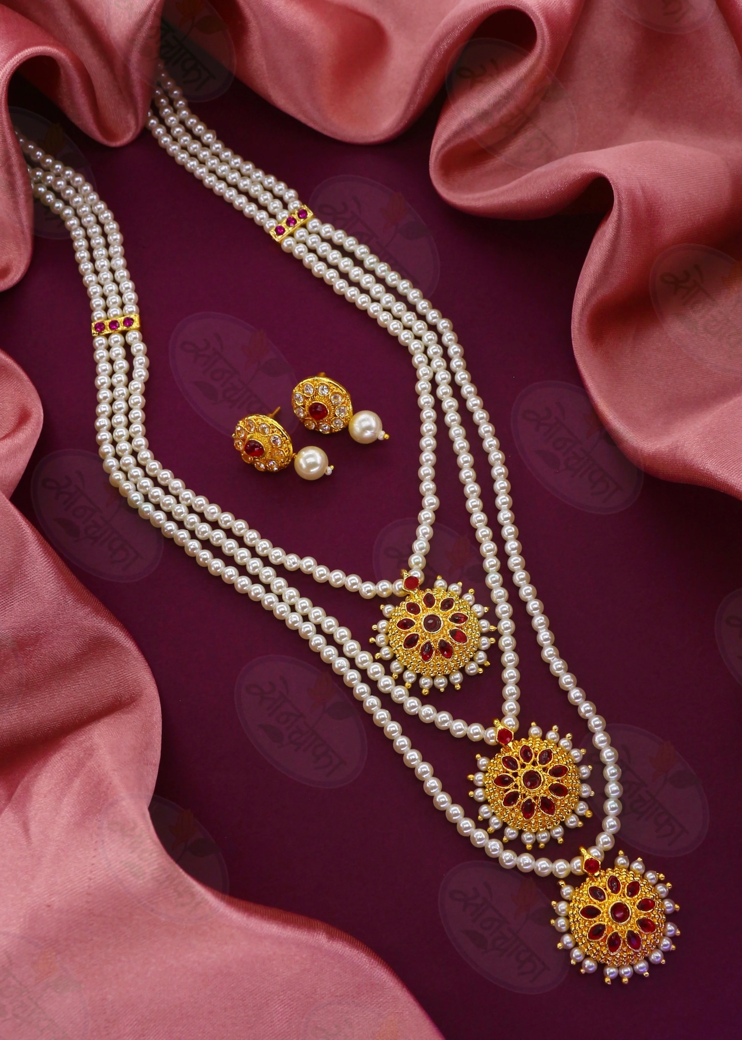 APPEALING THREE LAYER MOTI NECKLACE - Image 7