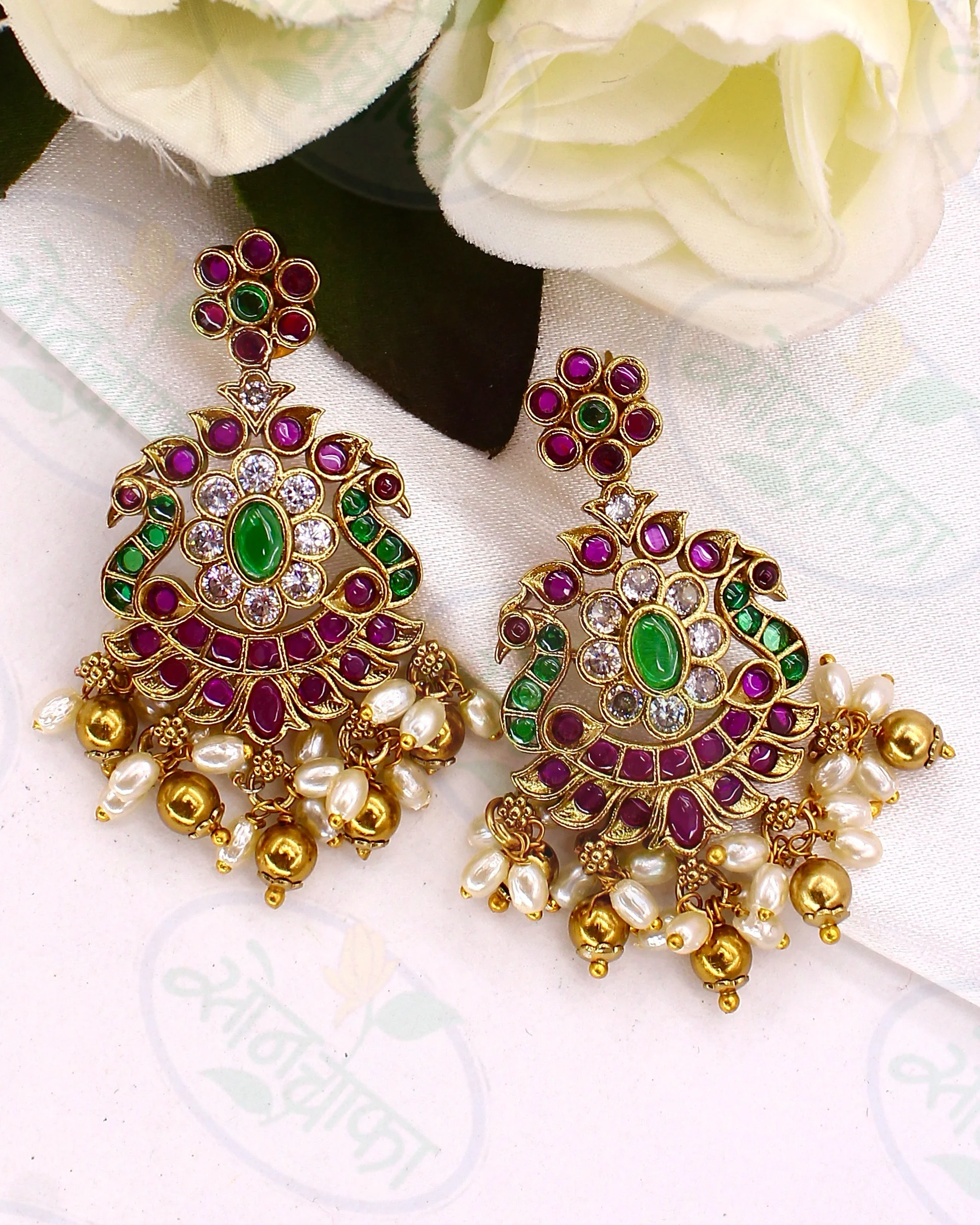 IMPRESSIVE PEACOCK DESIGNER NECKLACE - Image 4