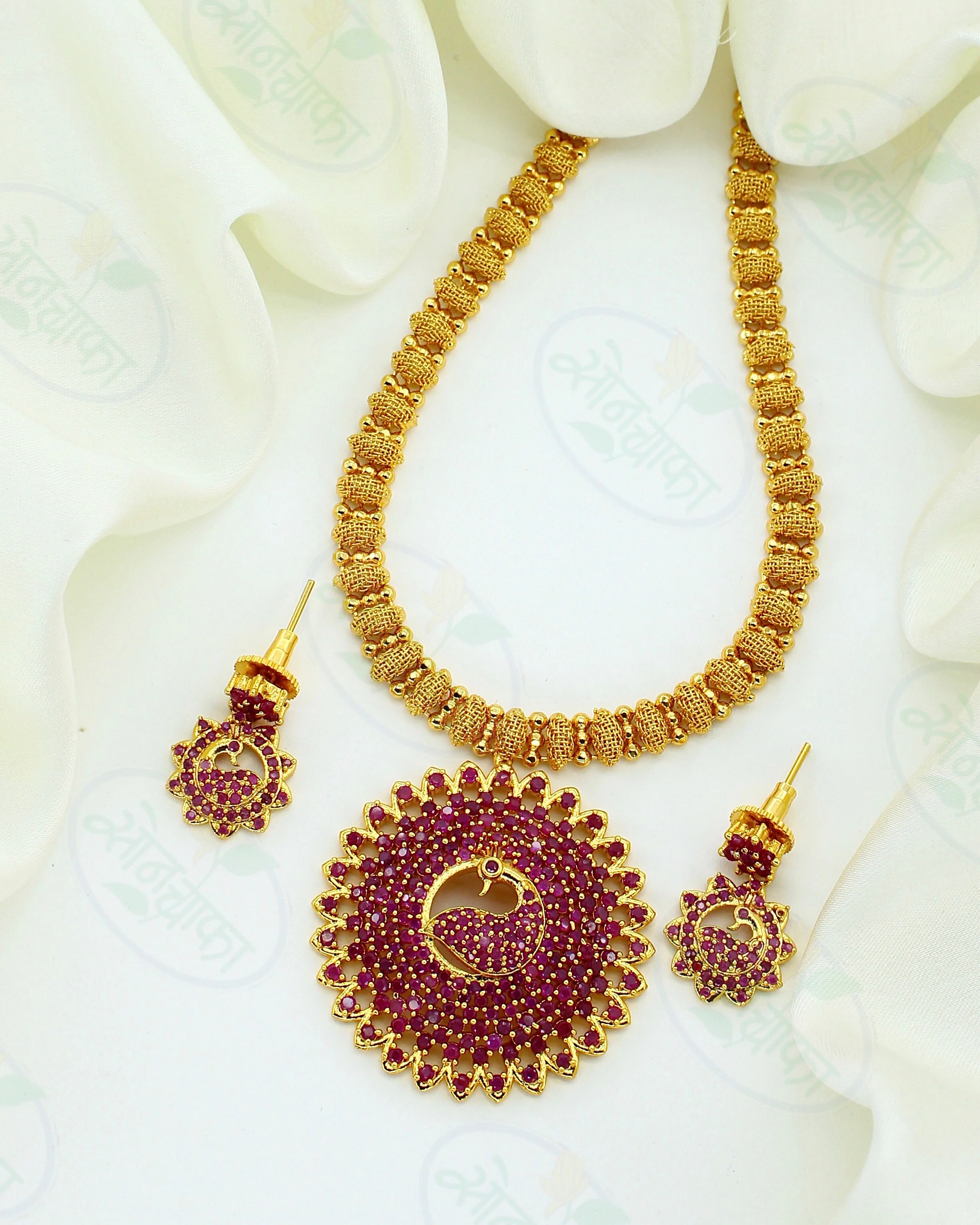 TRENDY PEACOCK DESIGNER NECKALCE - Image 2
