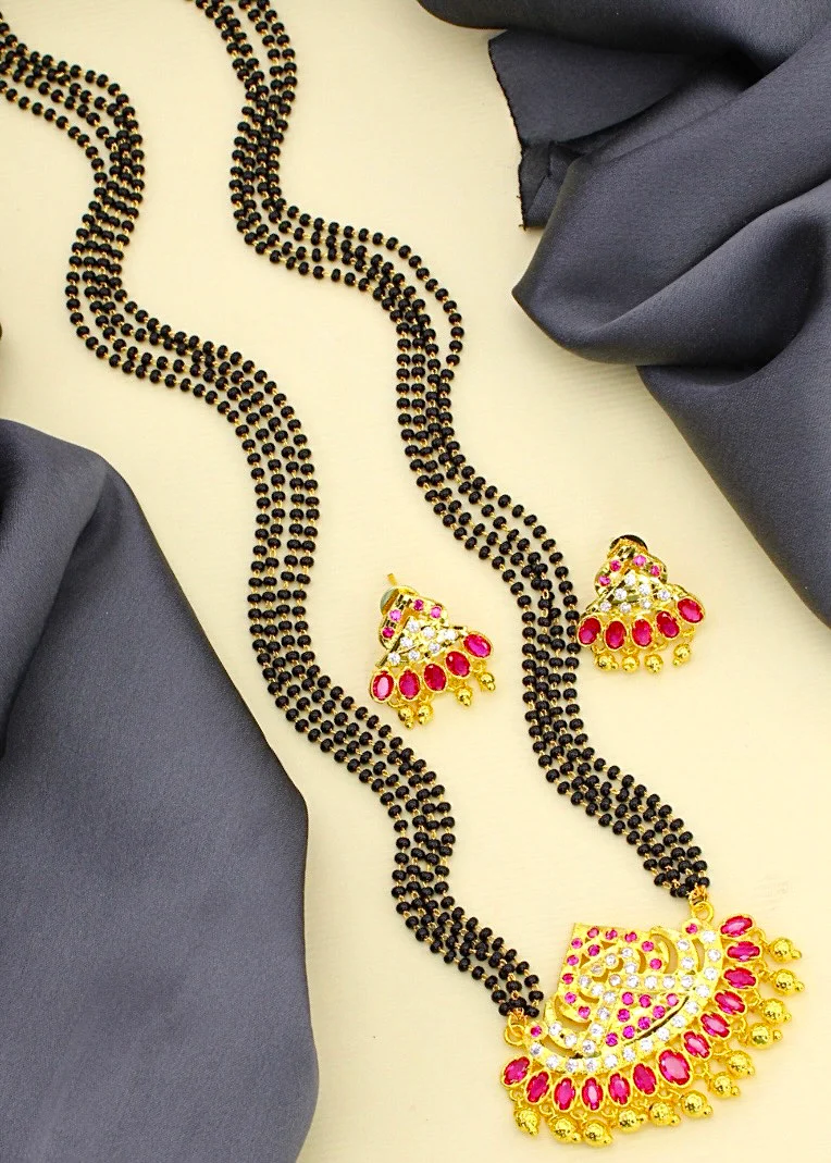 CLASSY GOLDEN BEADS MANGALSUTRA - Image 5