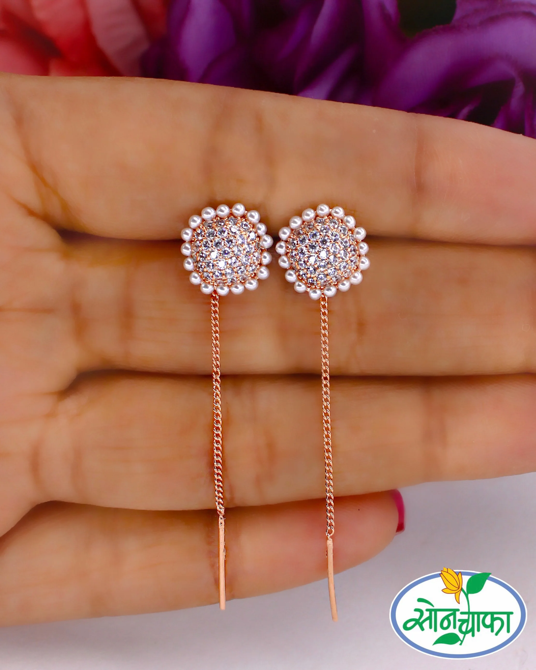 LAVISH DIAMOND DROP EARRINGS