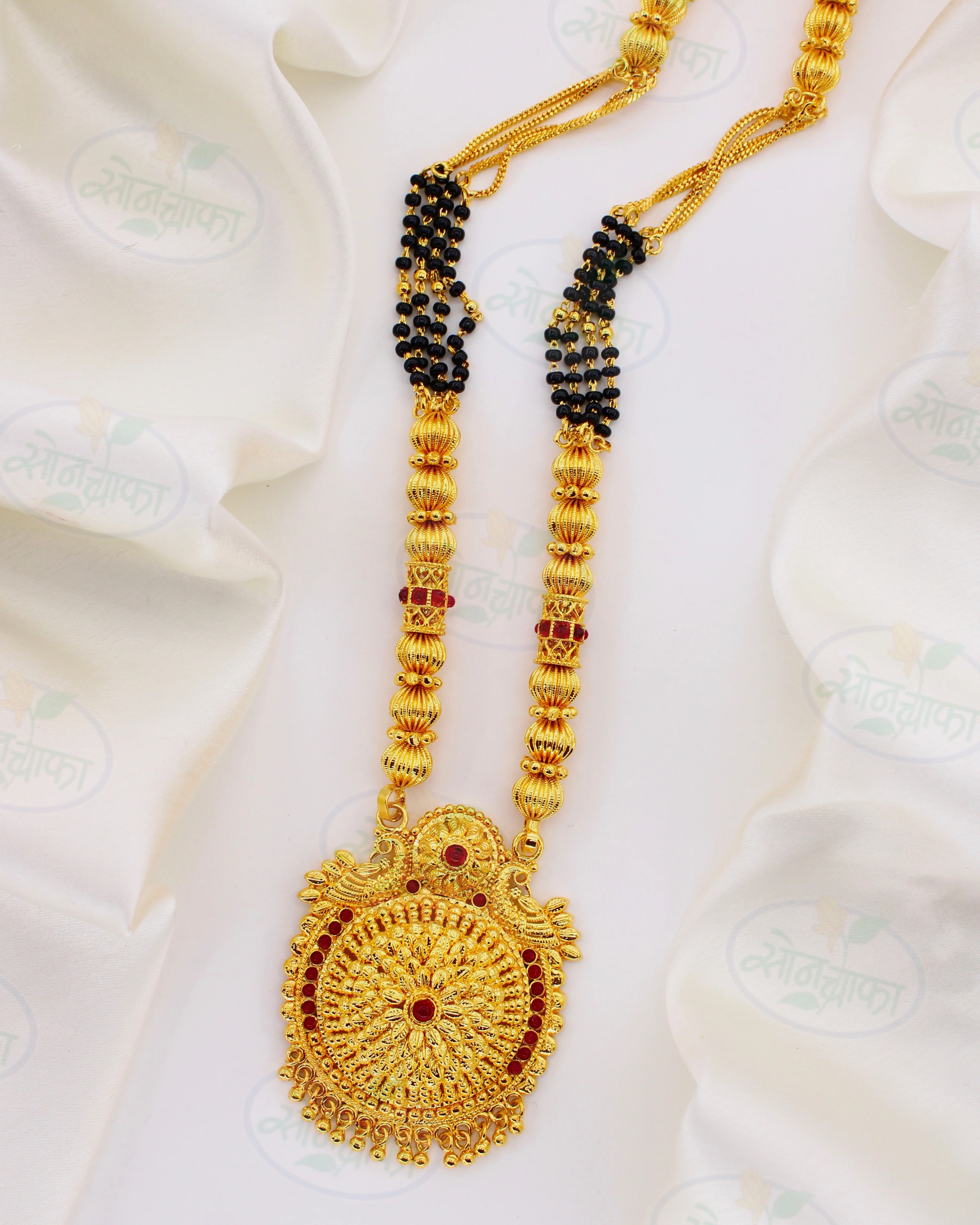 PEACOCK DESIGNER MATTE MANGALSUTRA - Image 2