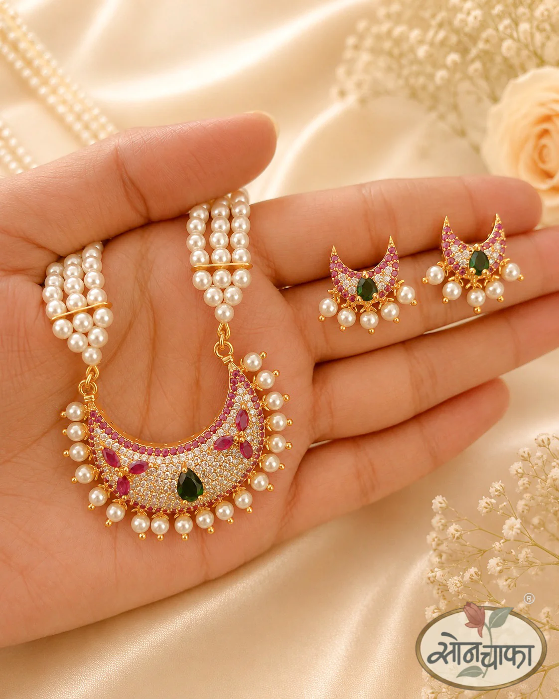 HALF MOON DESIGNER NECKLACE - Image 3