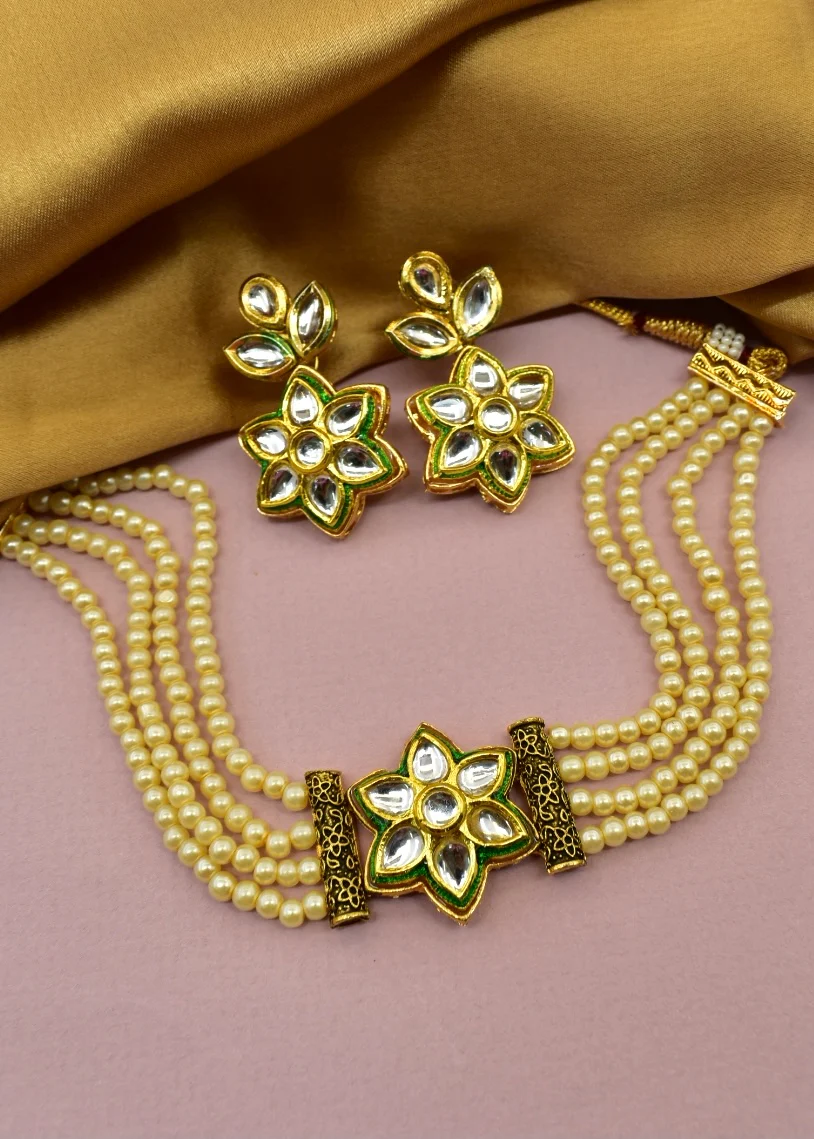 FLORET KUNDAN NECKLACE - Image 4