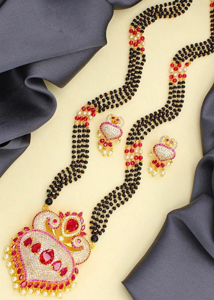 ROYAL PEACOCK MOTI MANGALSUTRA - Image 3