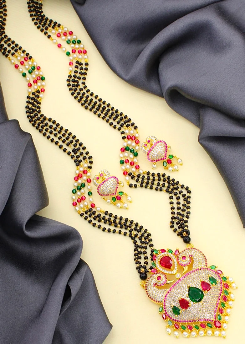 ROYAL PEACOCK MOTI MANGALSUTRA - Image 5
