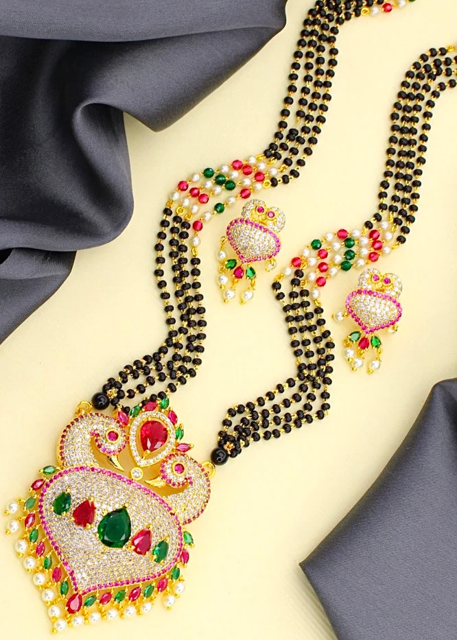 ROYAL PEACOCK MOTI MANGALSUTRA - Image 6