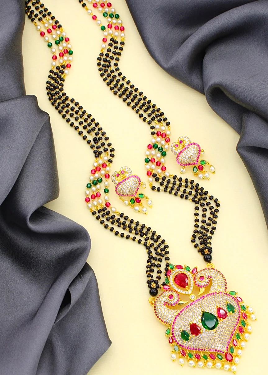 ROYAL PEACOCK MOTI MANGALSUTRA - Image 7