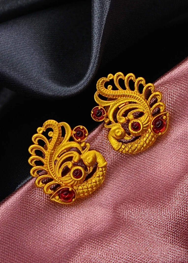 STYLISH PEACOCK DESIGN EARRINGS - Image 3