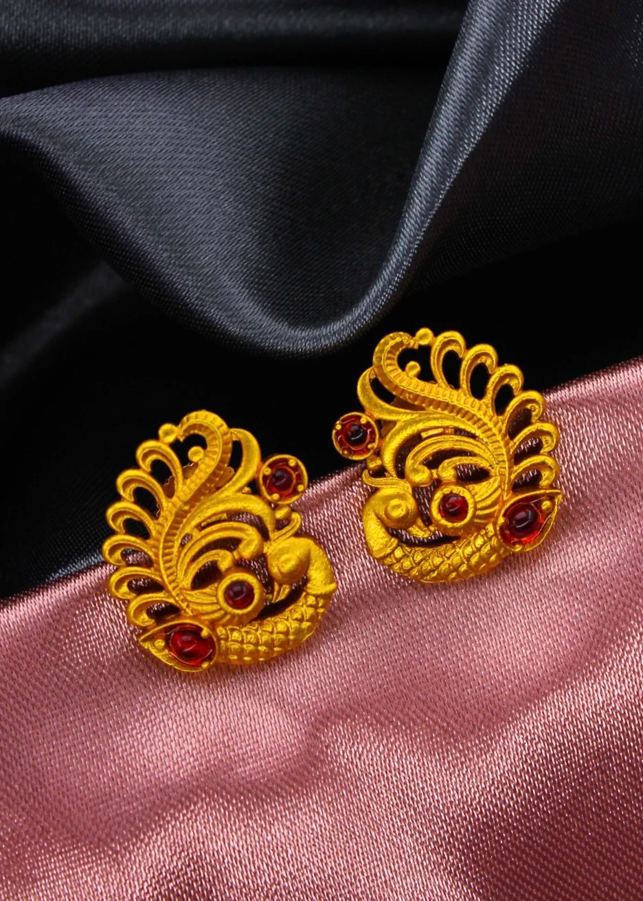 STYLISH PEACOCK DESIGN EARRINGS - Image 4