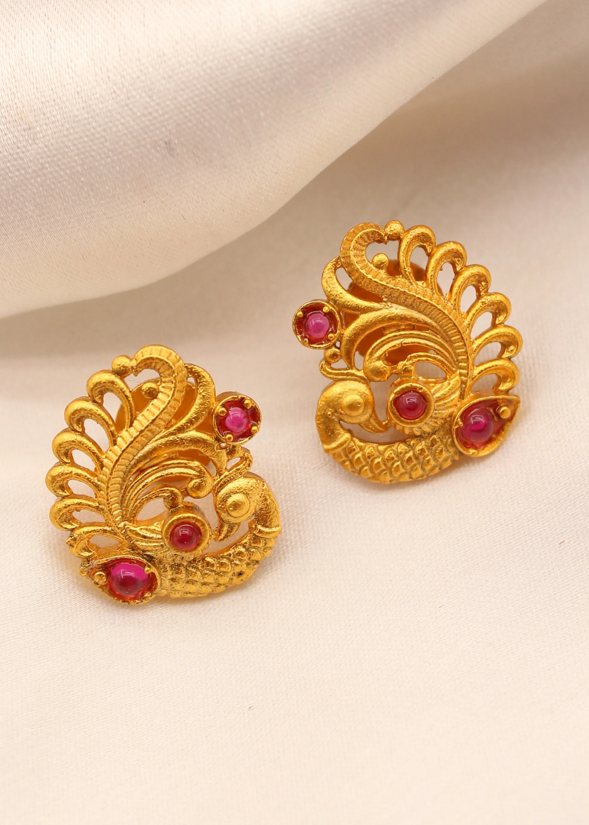 STYLISH PEACOCK DESIGN EARRINGS - Image 5
