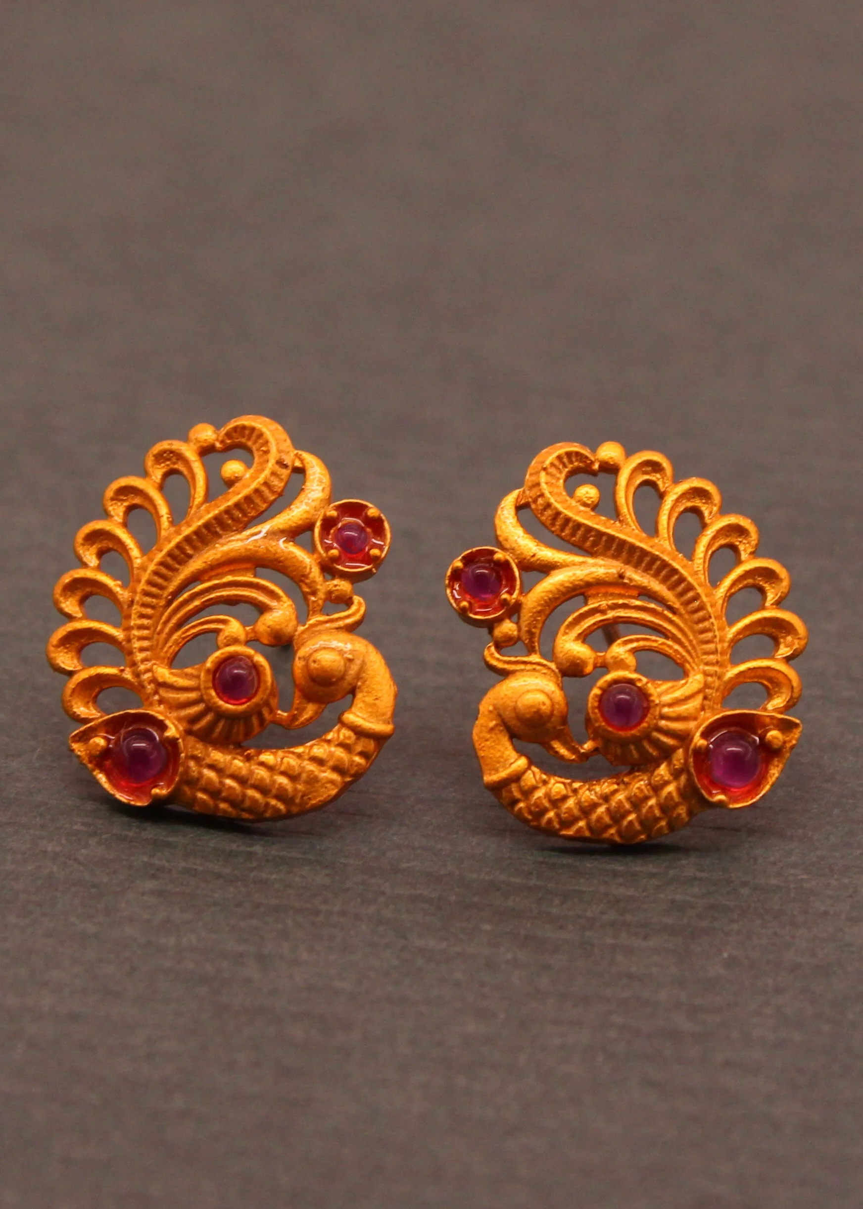 STYLISH PEACOCK DESIGN EARRINGS - Image 6
