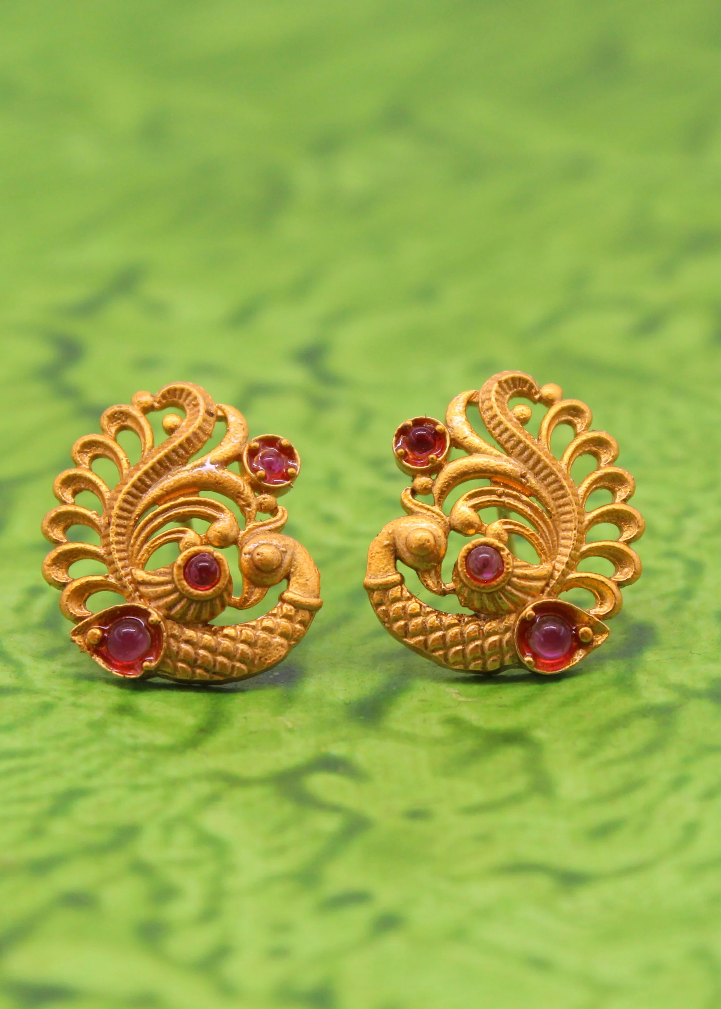 STYLISH PEACOCK DESIGN EARRINGS - Image 7