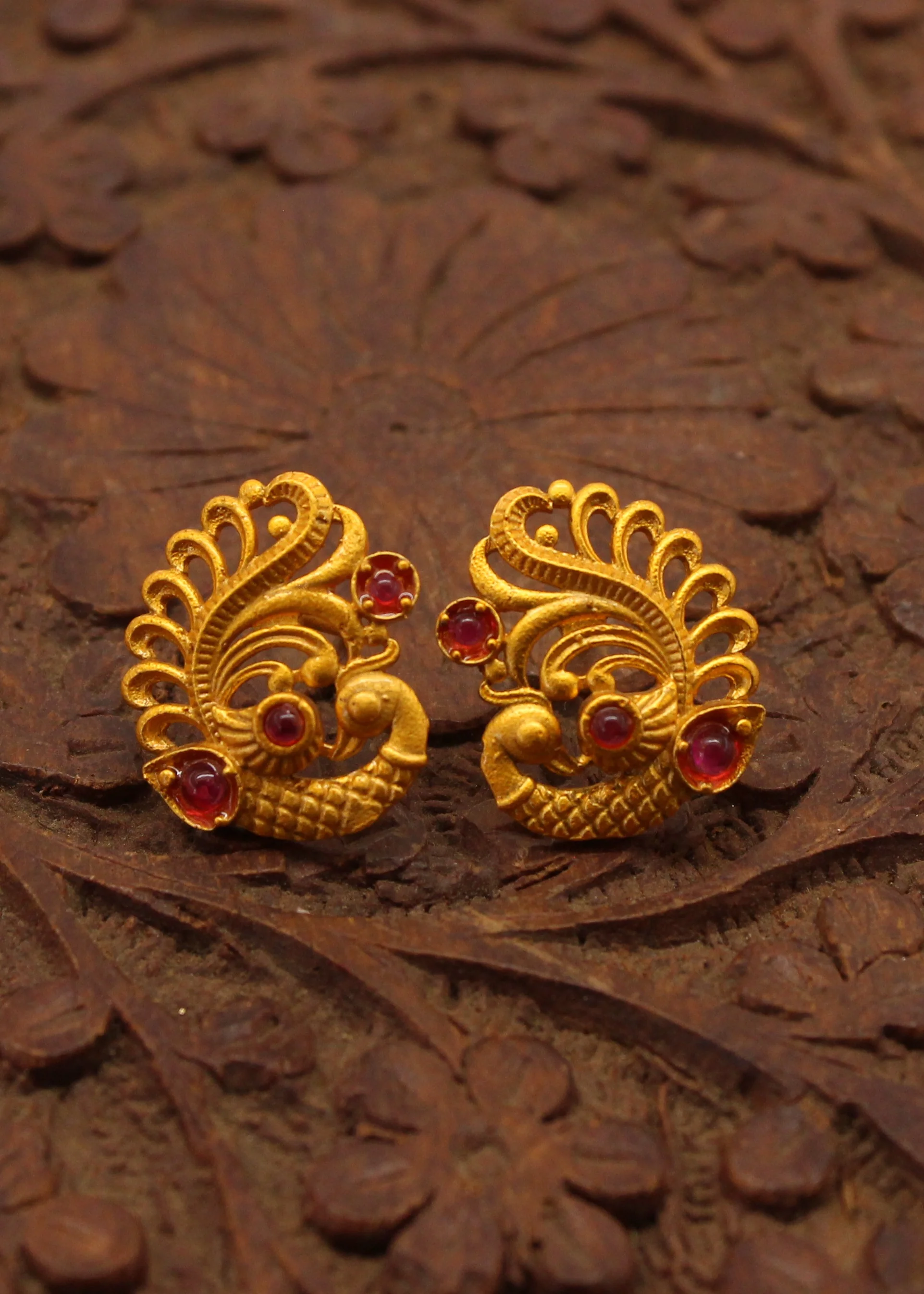 STYLISH PEACOCK DESIGN EARRINGS - Image 8