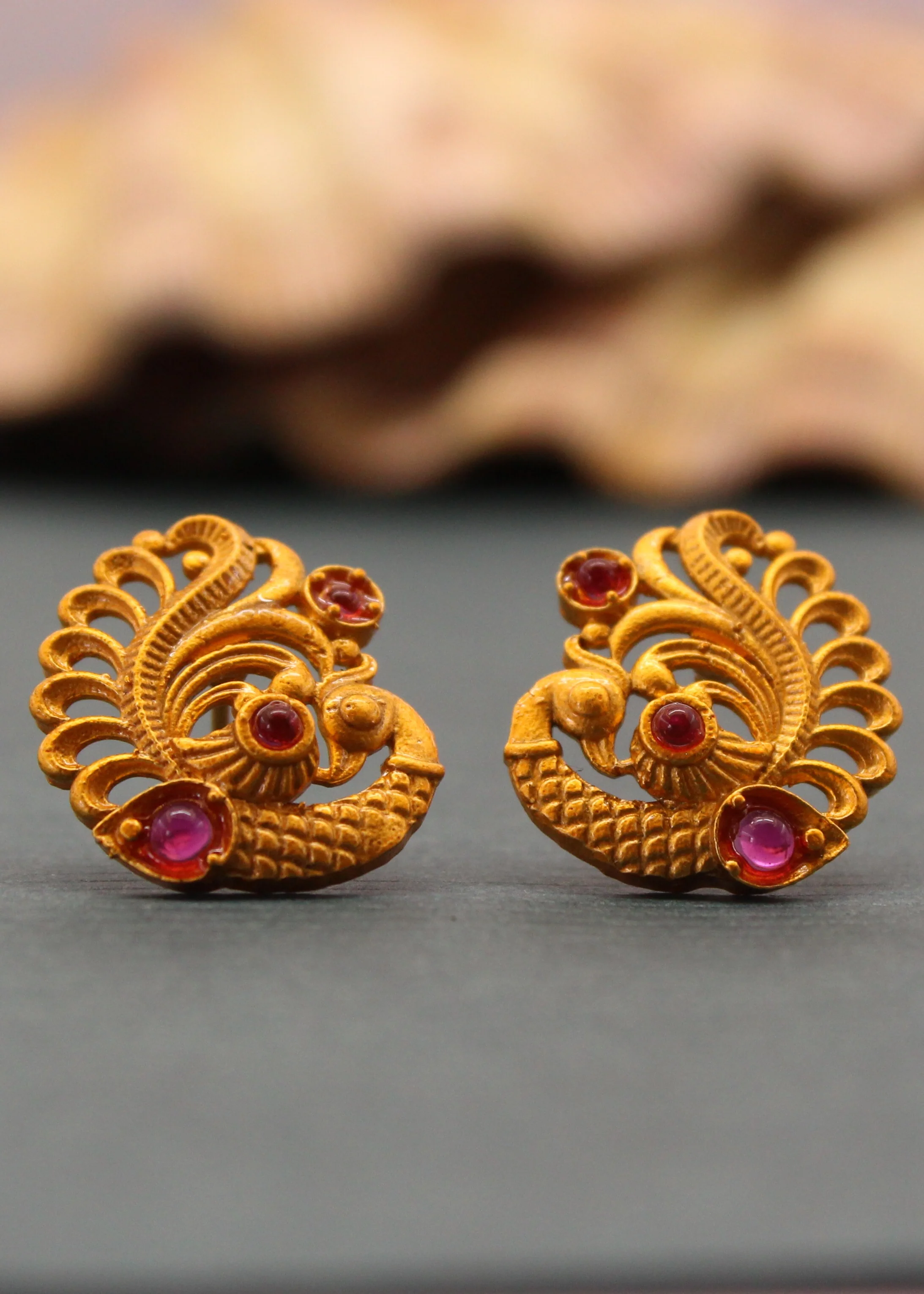 STYLISH PEACOCK DESIGN EARRINGS - Image 9