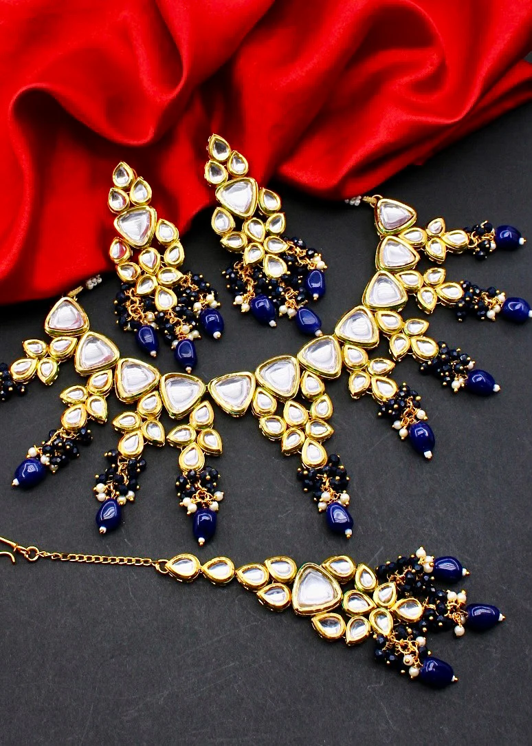 GLAMOROUS KUNDAN NECKLACE SET - Image 4