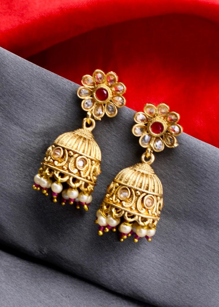 CLASSY FLORAL JHUMKI - Image 2