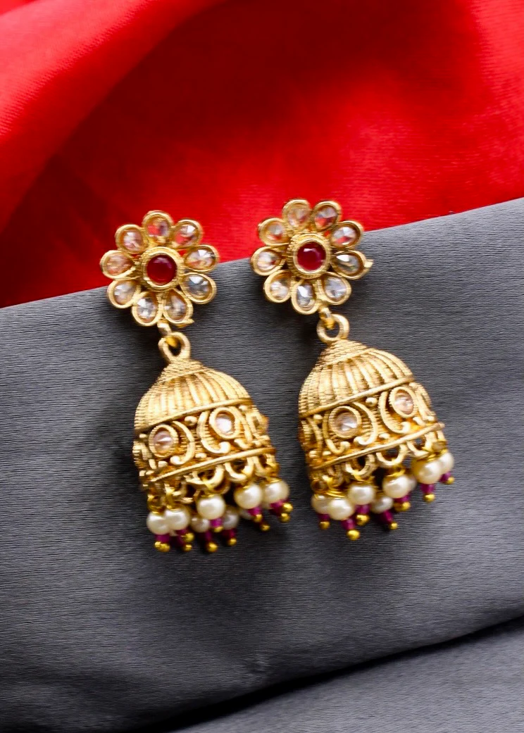 CLASSY FLORAL JHUMKI - Image 4
