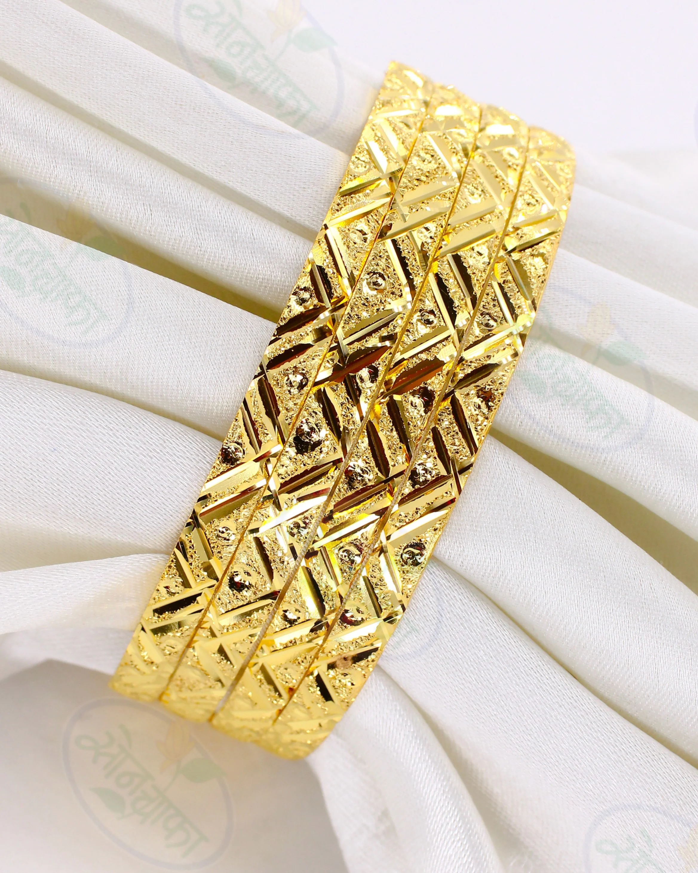4 PC GOLD PLATED BANGLES - Image 3