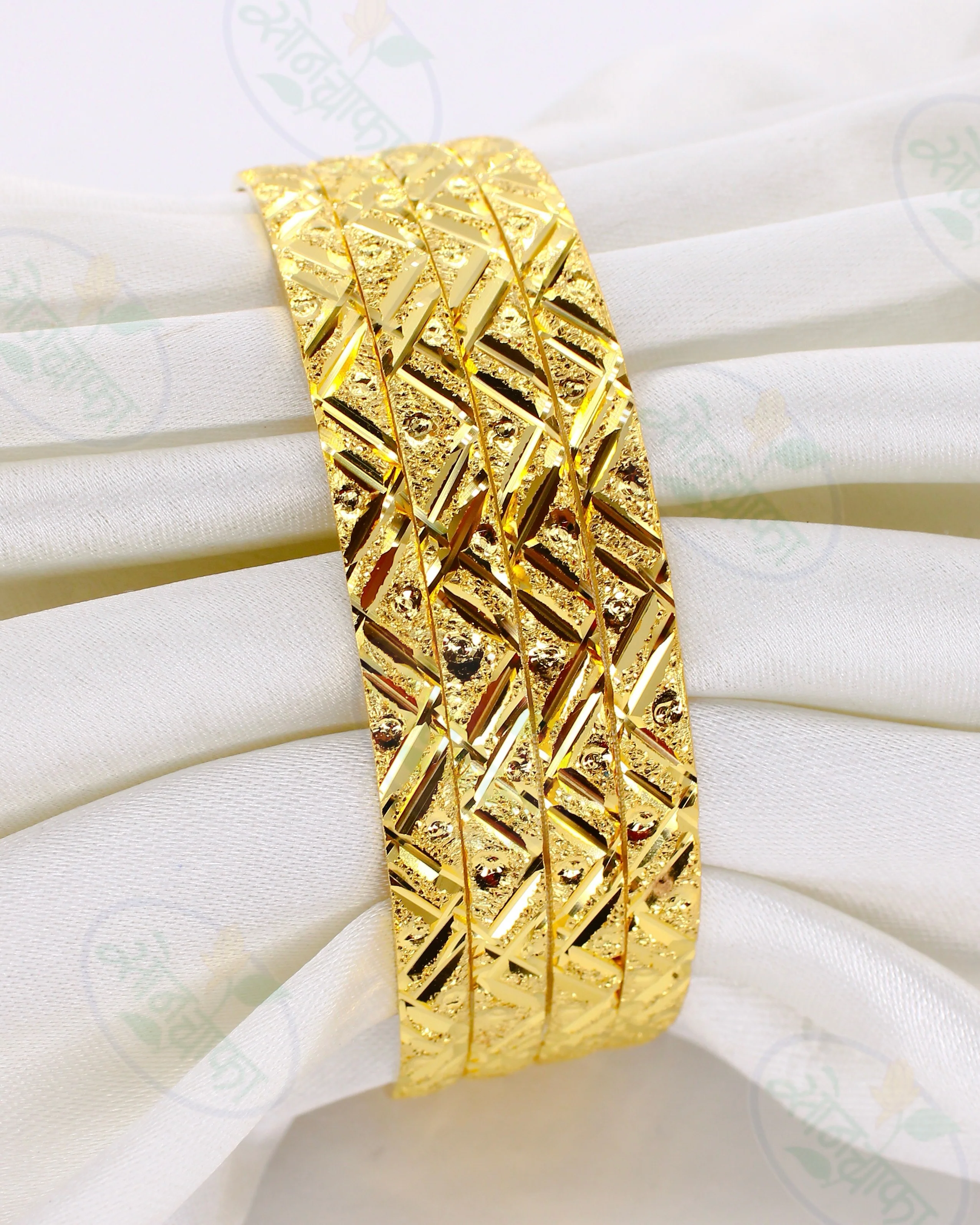4 PC GOLD PLATED BANGLES - Image 4